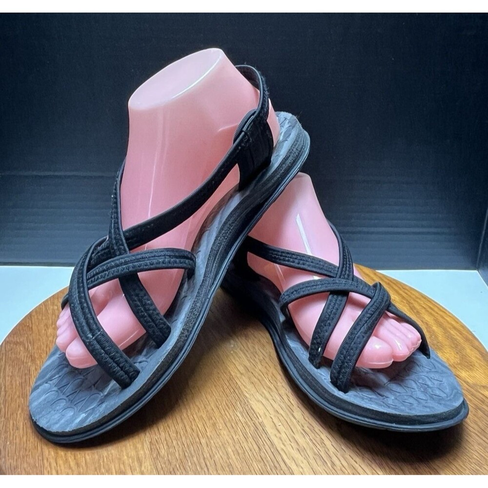 Northside Womens Sz 41 Black Strappy MoriAthletic Sandals Beach Vacation Summer